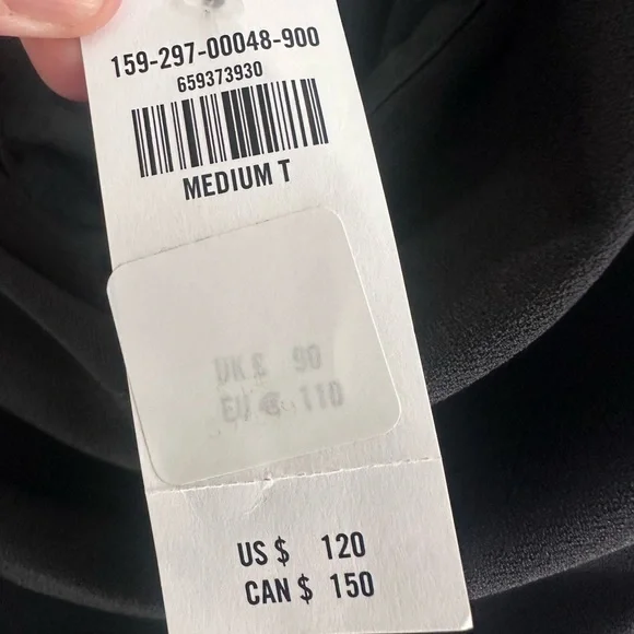 NWT Abercrombie Black One-Shoulder jumpsuit, sz Medium Tall - Picture 5 of 5